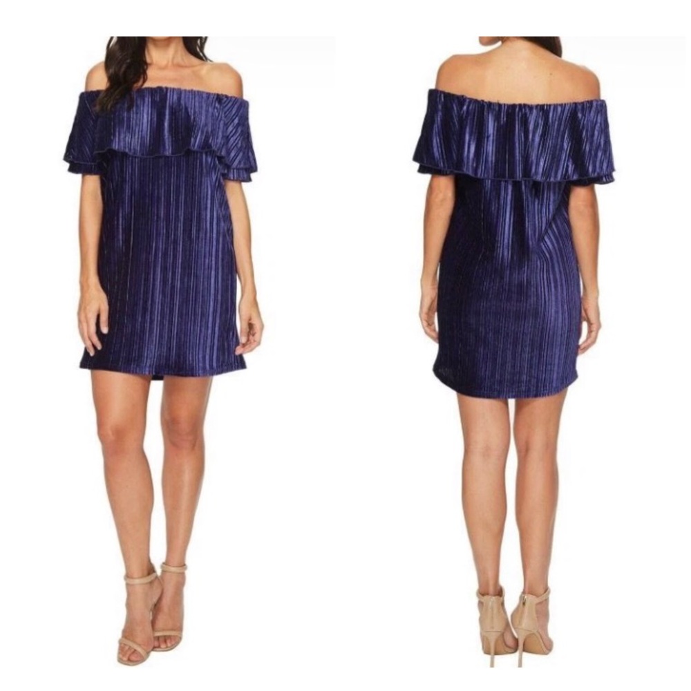 NWT Sanctuary Heartbreaker  Velvet Off Shoulder Dress  XS
